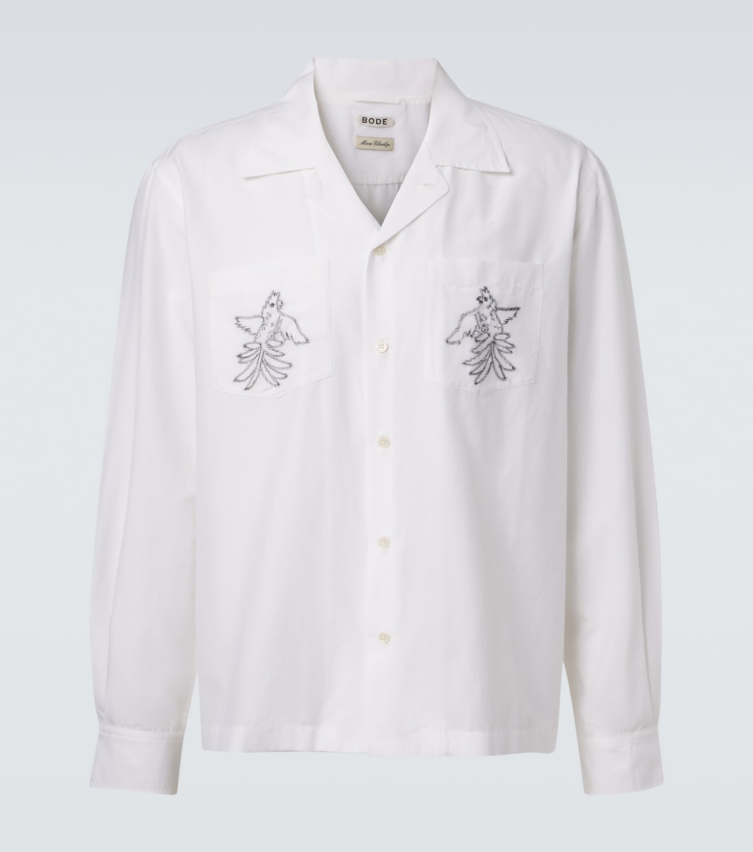Embroidered cotton and silk shirt | Bode