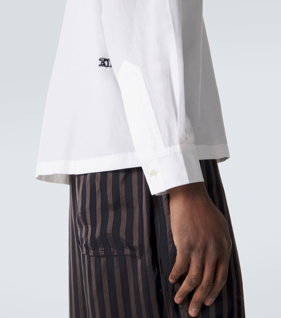 Embroidered cotton and silk shirt | Bode