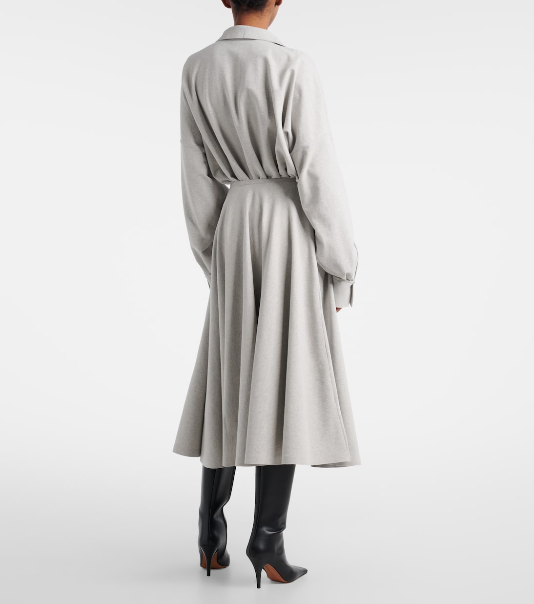 Jupe midi en coton mélangé | Norma Kamali