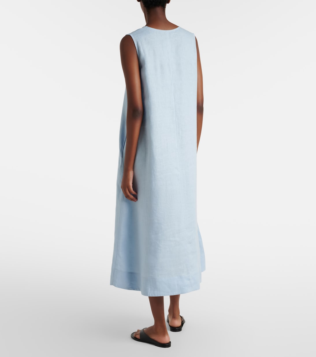 Nisha linen midi dress | Asceno