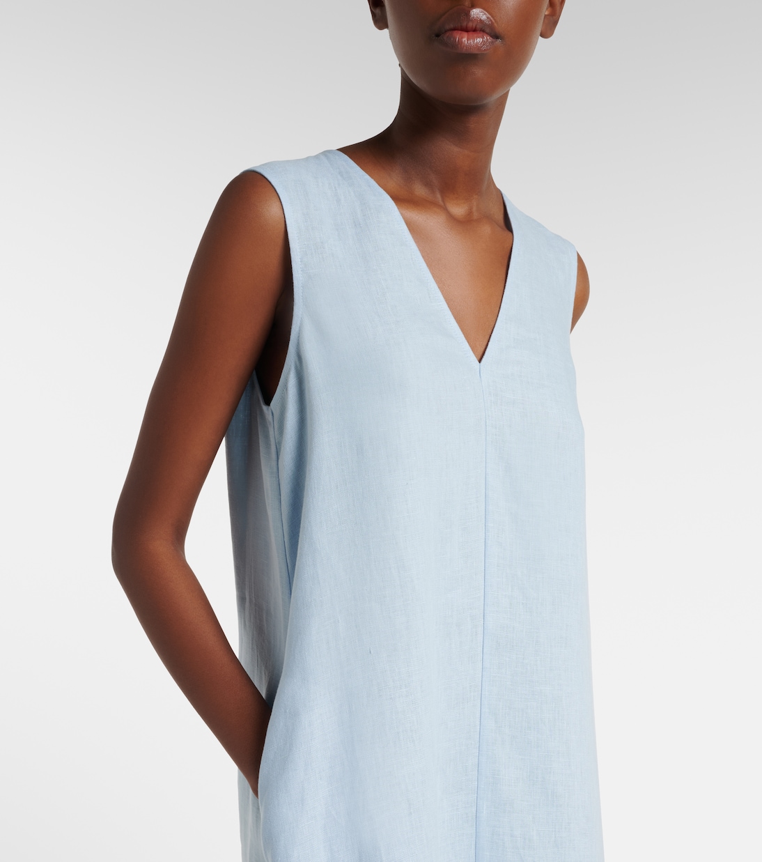 Nisha linen midi dress | Asceno