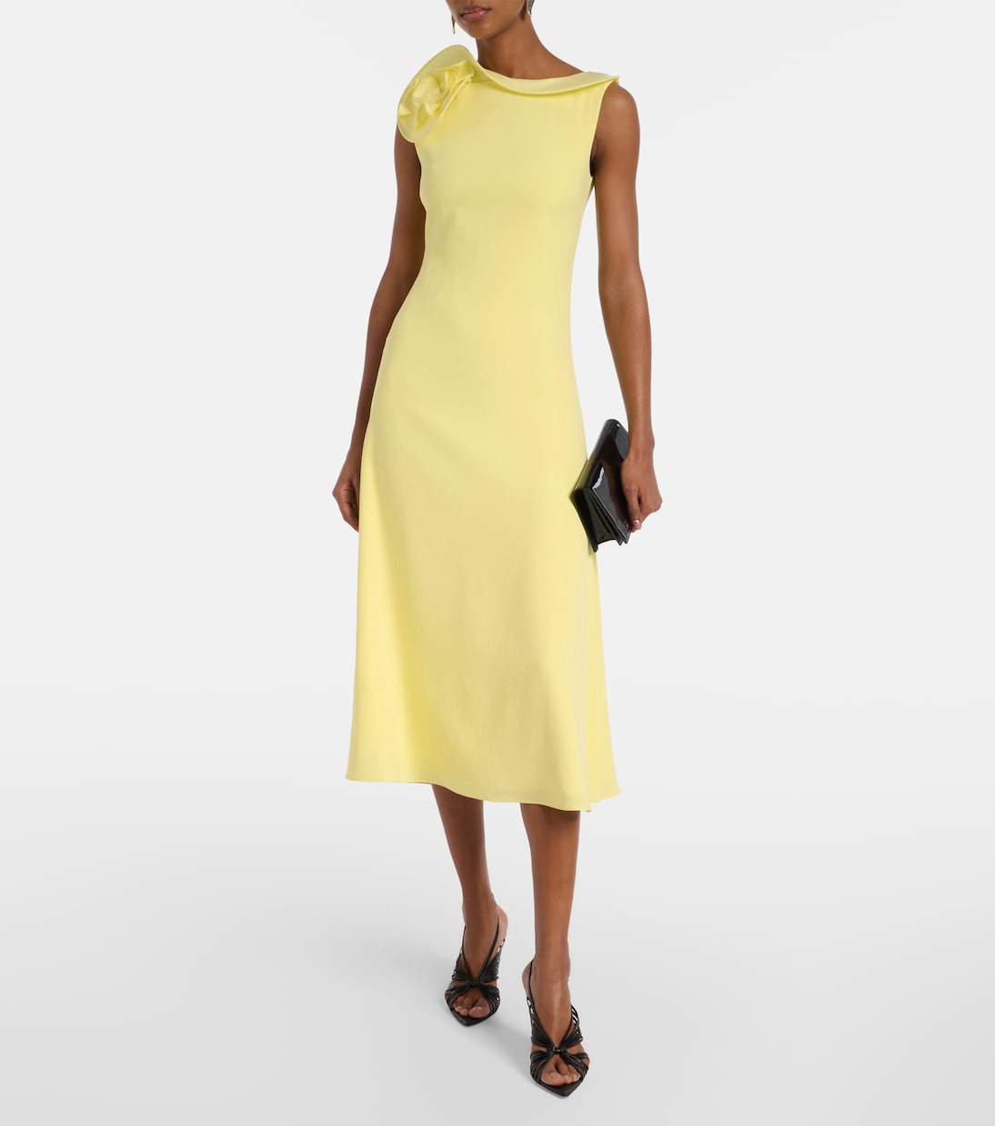 Robe de cocktail à appliqué floral | Roland Mouret