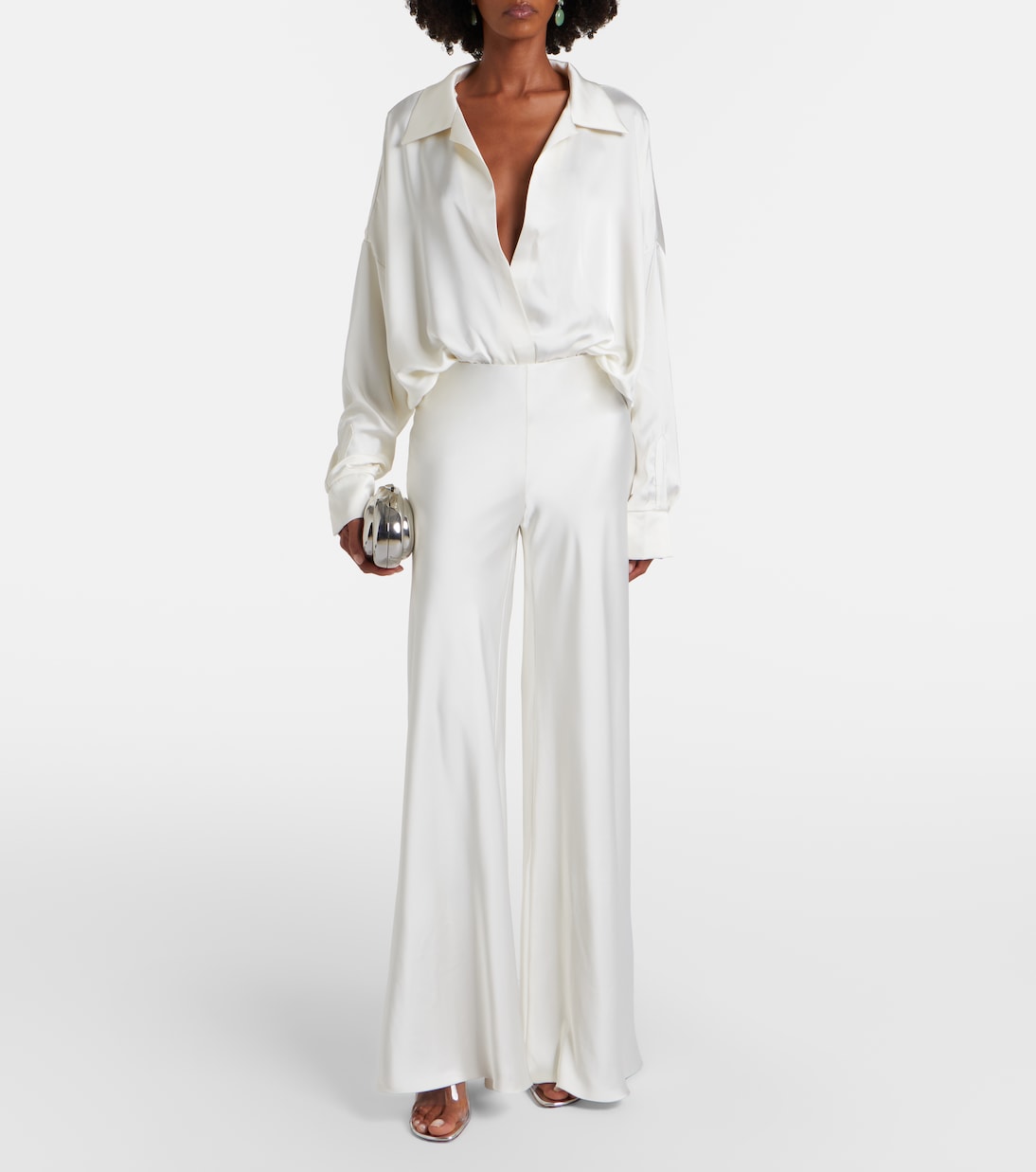 Satin wide-leg pants | Norma Kamali