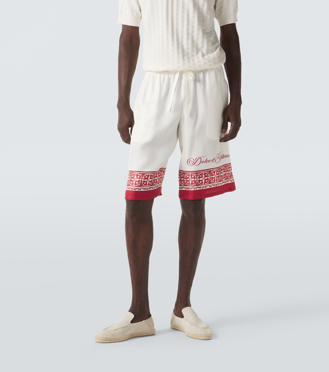 Majolica silk twill jacquard Bermuda shorts | Dolce&Gabbana