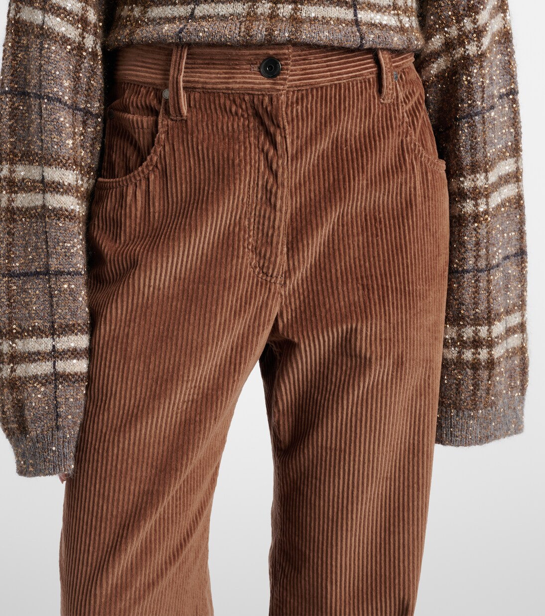 Cotton corduroy wide-leg pants  | Brunello Cucinelli