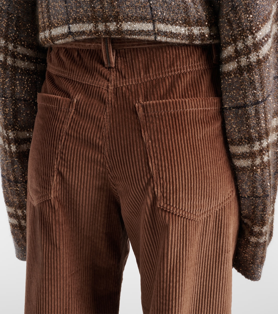 Cotton corduroy wide-leg pants  | Brunello Cucinelli