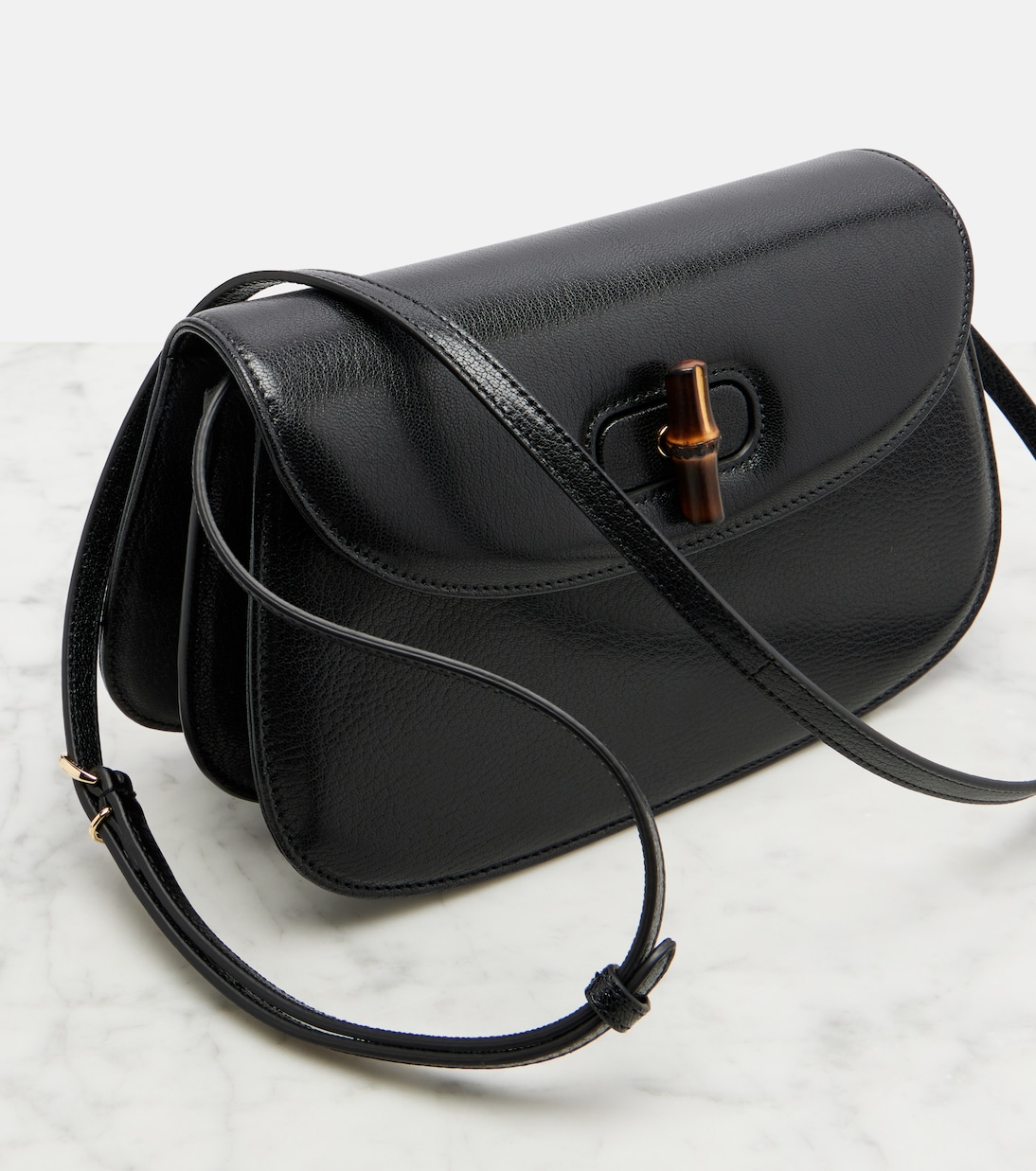 Sac à bandoulière Bamboo Small en cuir | Gucci