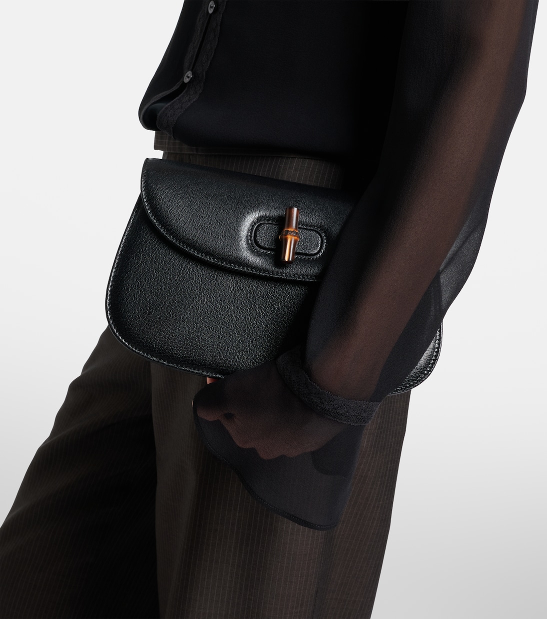 Sac à bandoulière Bamboo Small en cuir | Gucci