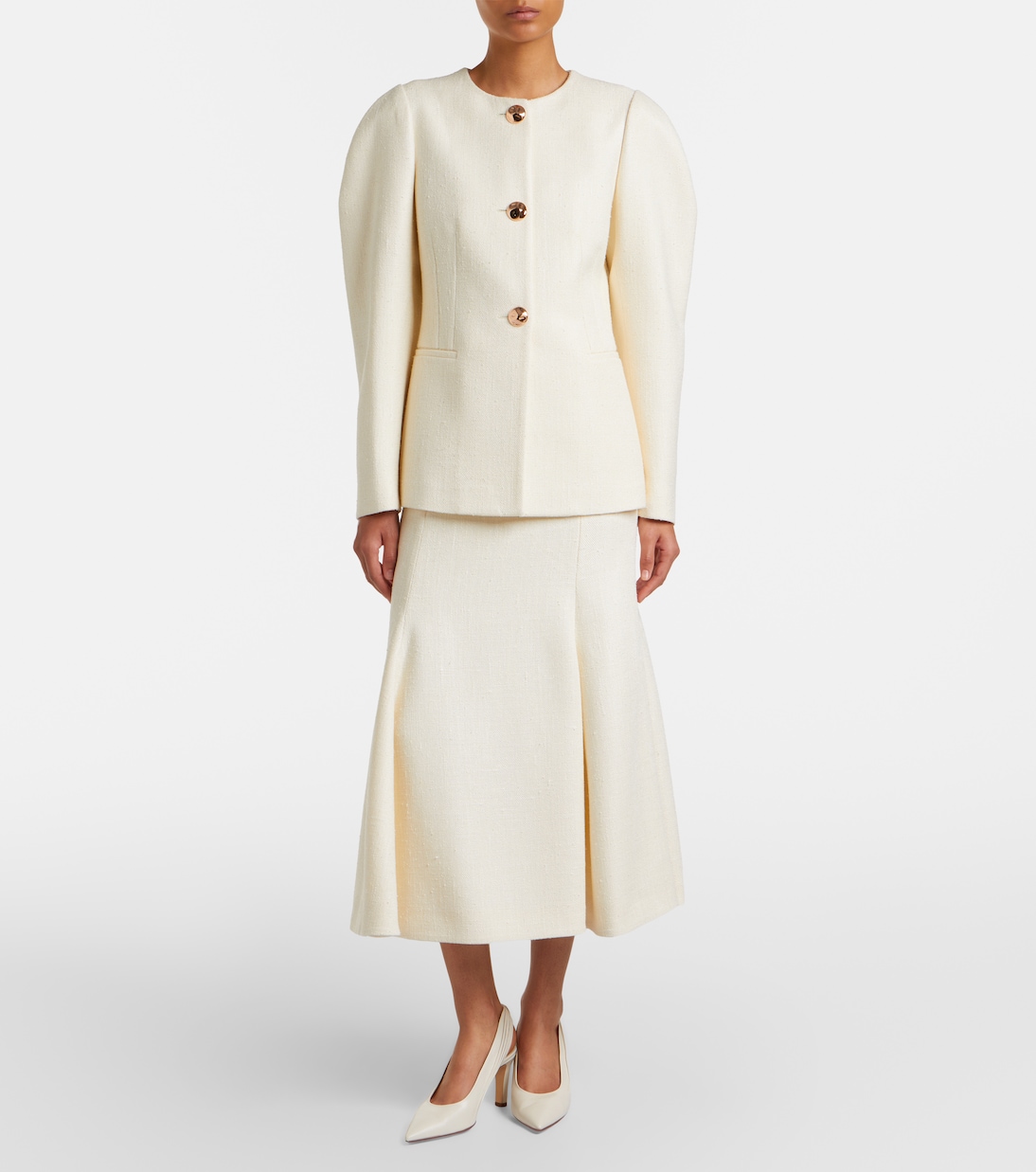 Patterson silk and wool midi skirt | Gabriela Hearst
