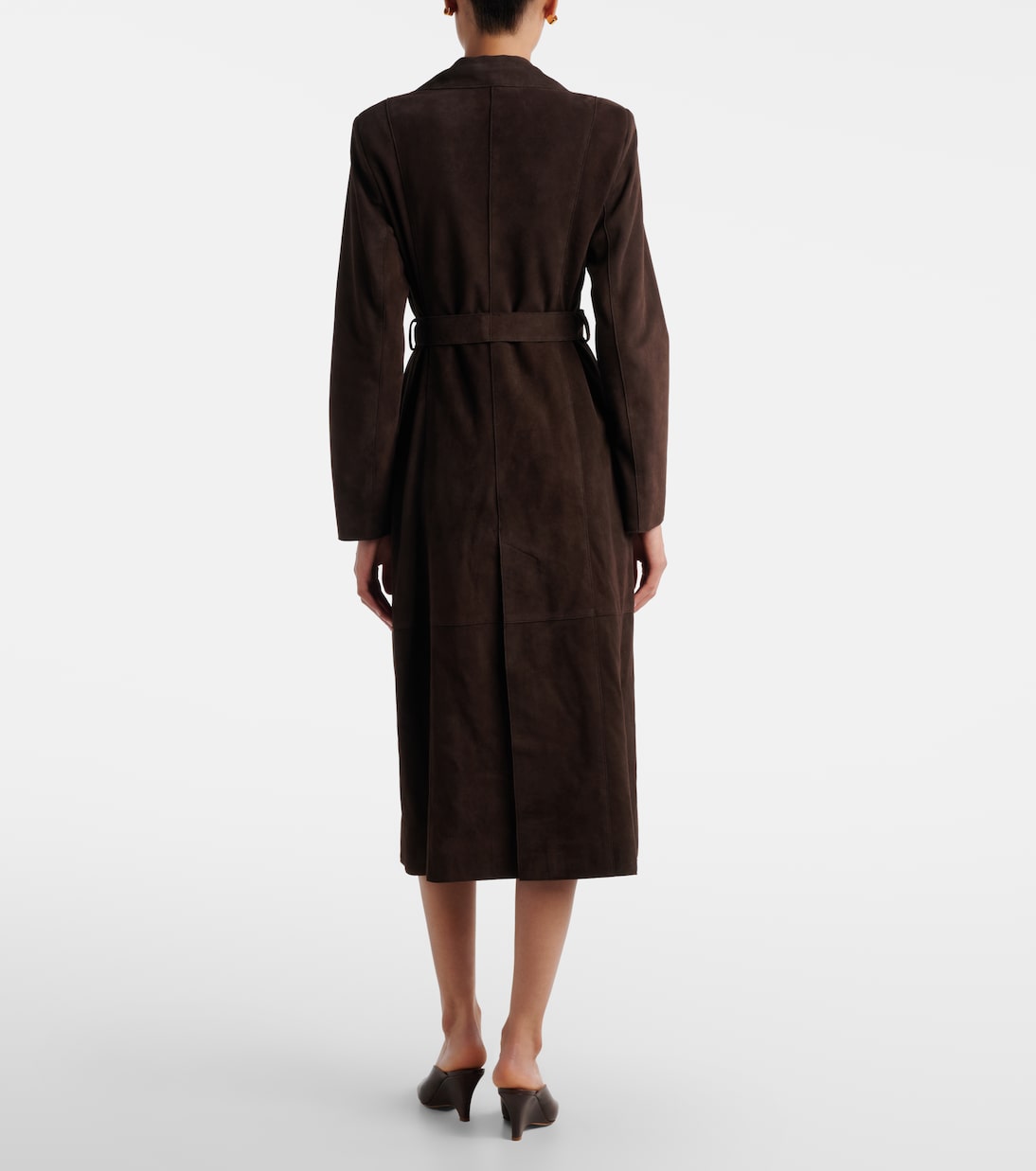 Winona belted suede wrap coat | Nour Hammour