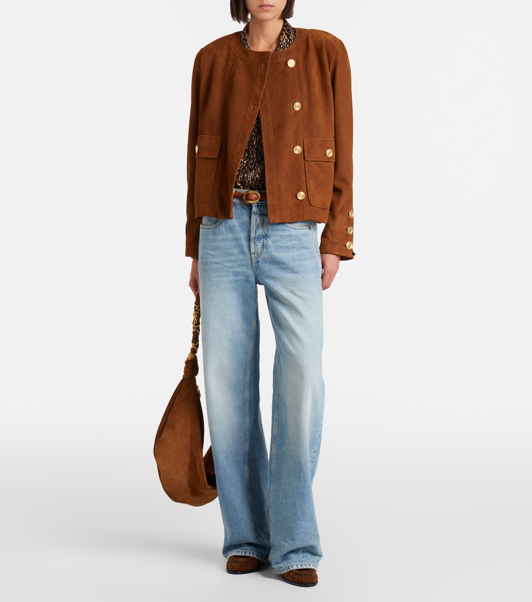 Mules Le Loafer Cassandre aus Veloursleder | Saint Laurent