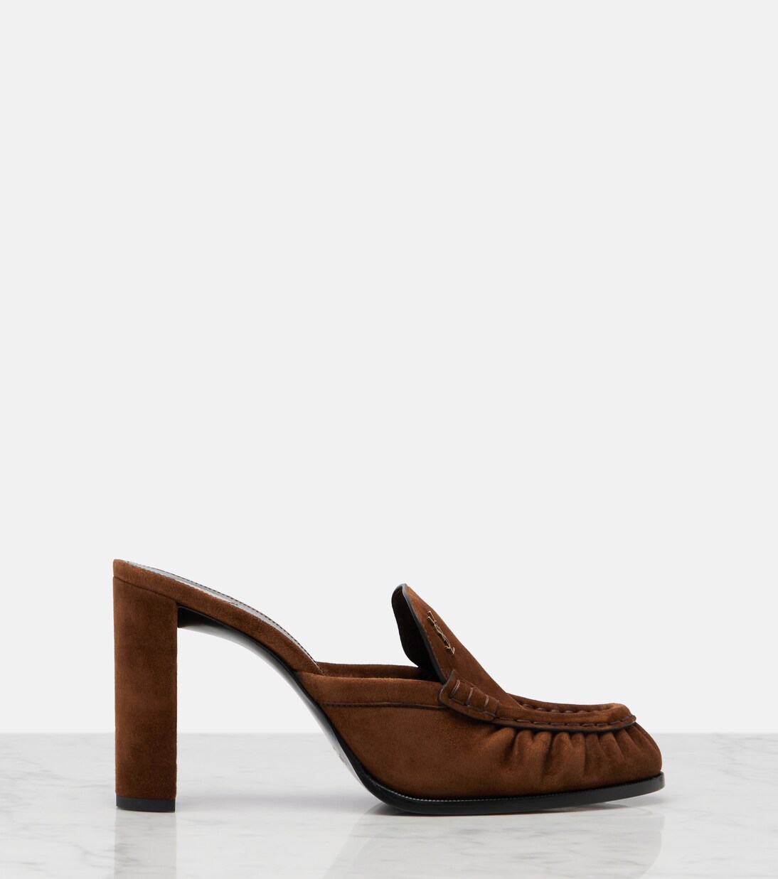 Mules Le Loafer Cassandre aus Veloursleder | Saint Laurent