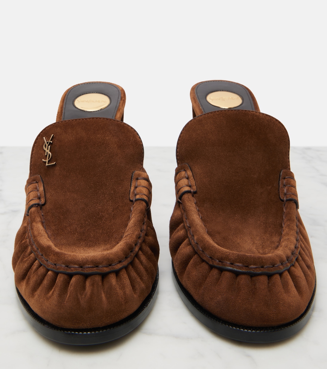 Mules Le Loafer Cassandre aus Veloursleder | Saint Laurent