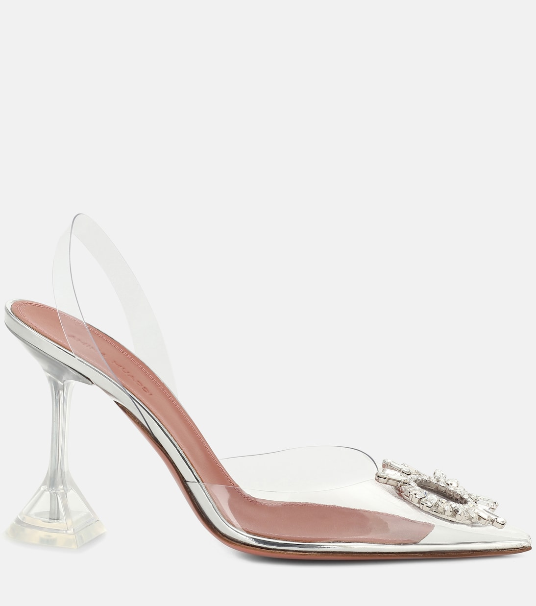 Pumps slingback Begum in PVC con cristalli | Amina Muaddi