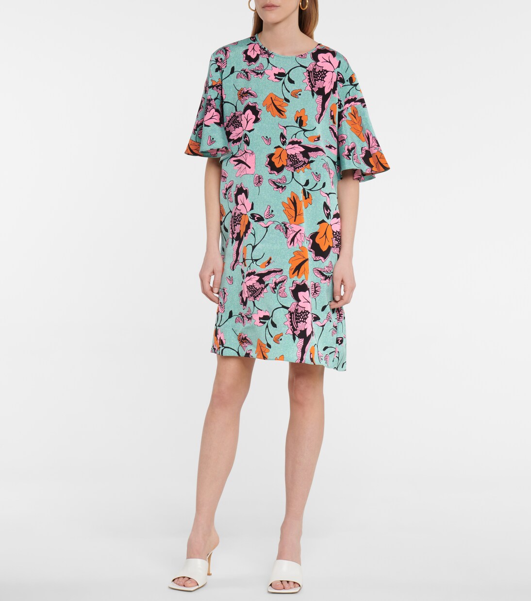 Robe Arlene imprimée en soie mélangée | Diane von Furstenberg