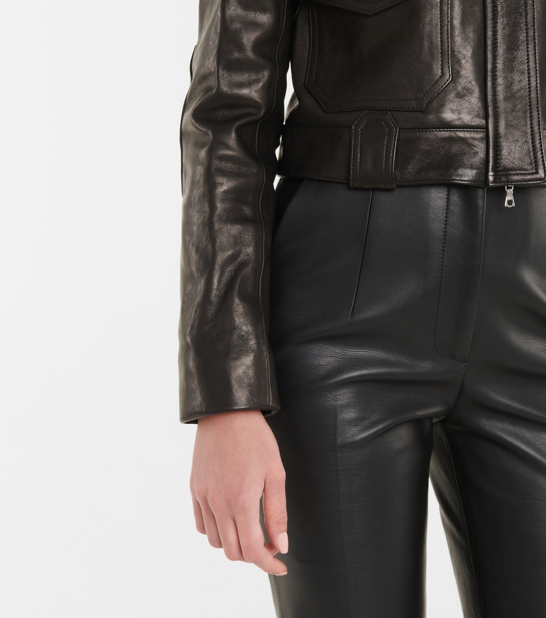 Cropped-Lederjacke Cordelia aus Leder | Khaite