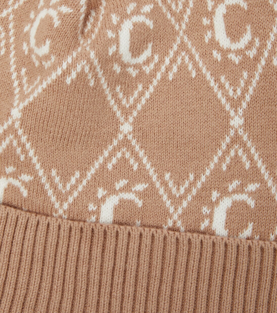 Bonnet en jacquard de coton mélangé | Chloé Kids