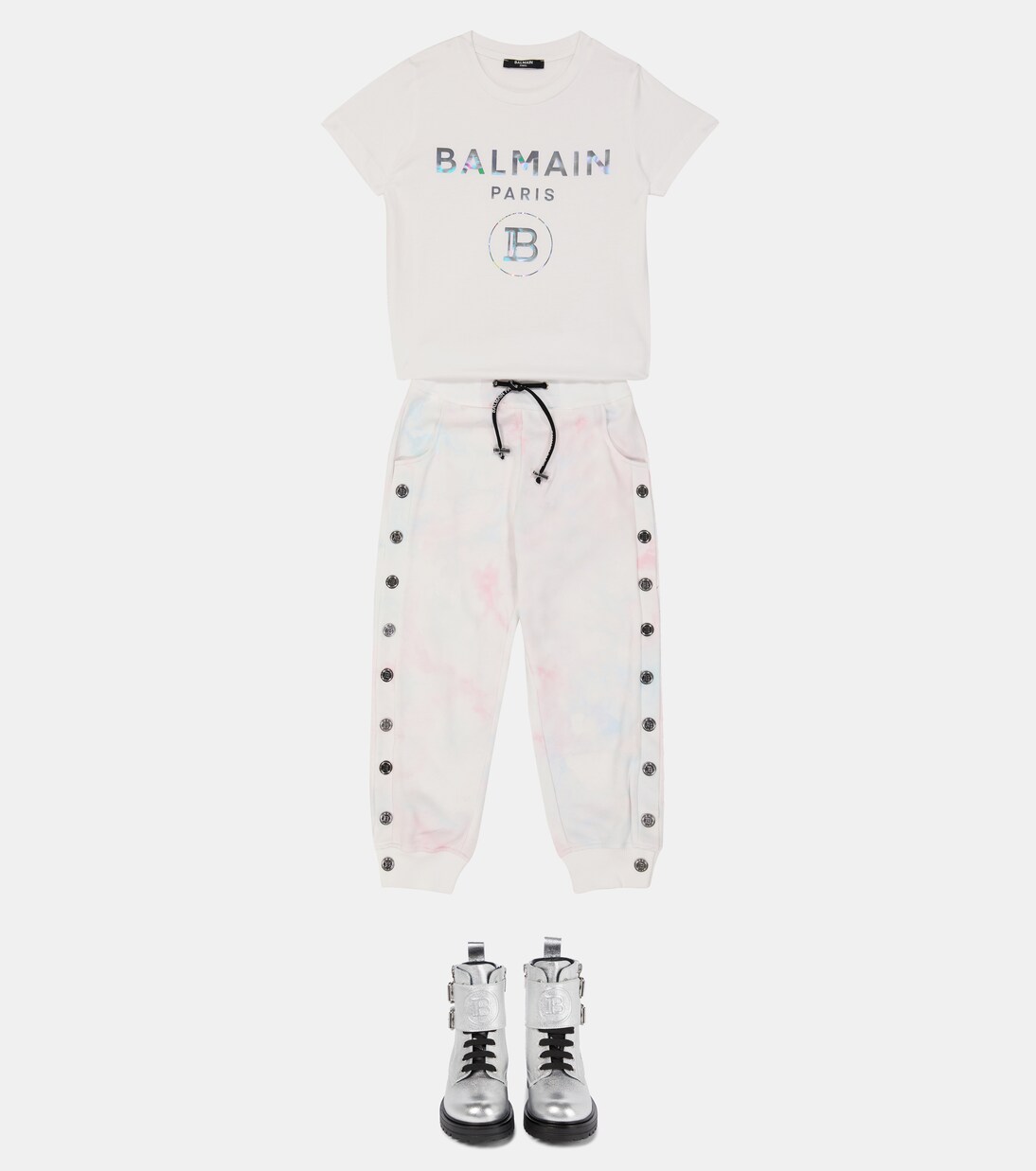 Tie-dye cotton sweatpants | Balmain Kids