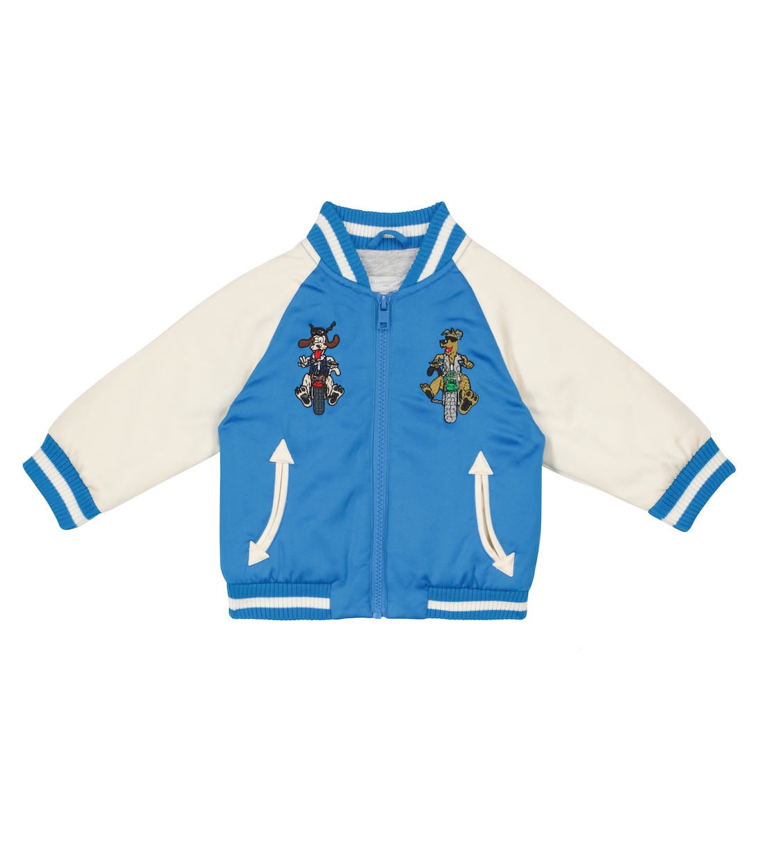 Baby embroidered satin bomber jacket | Stella McCartney Kids