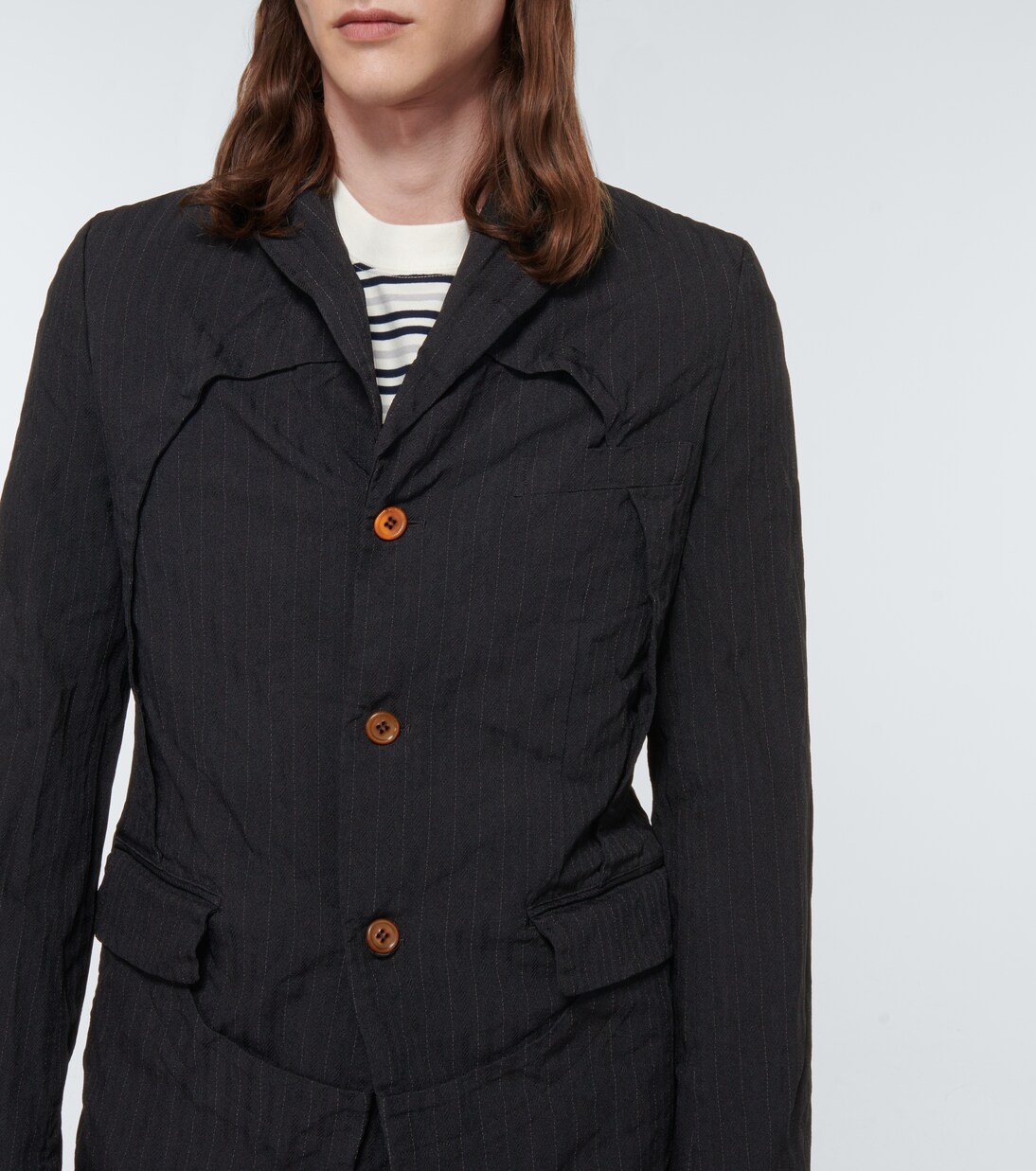 Blazer à fines rayures | Comme des Garçons Homme Deux