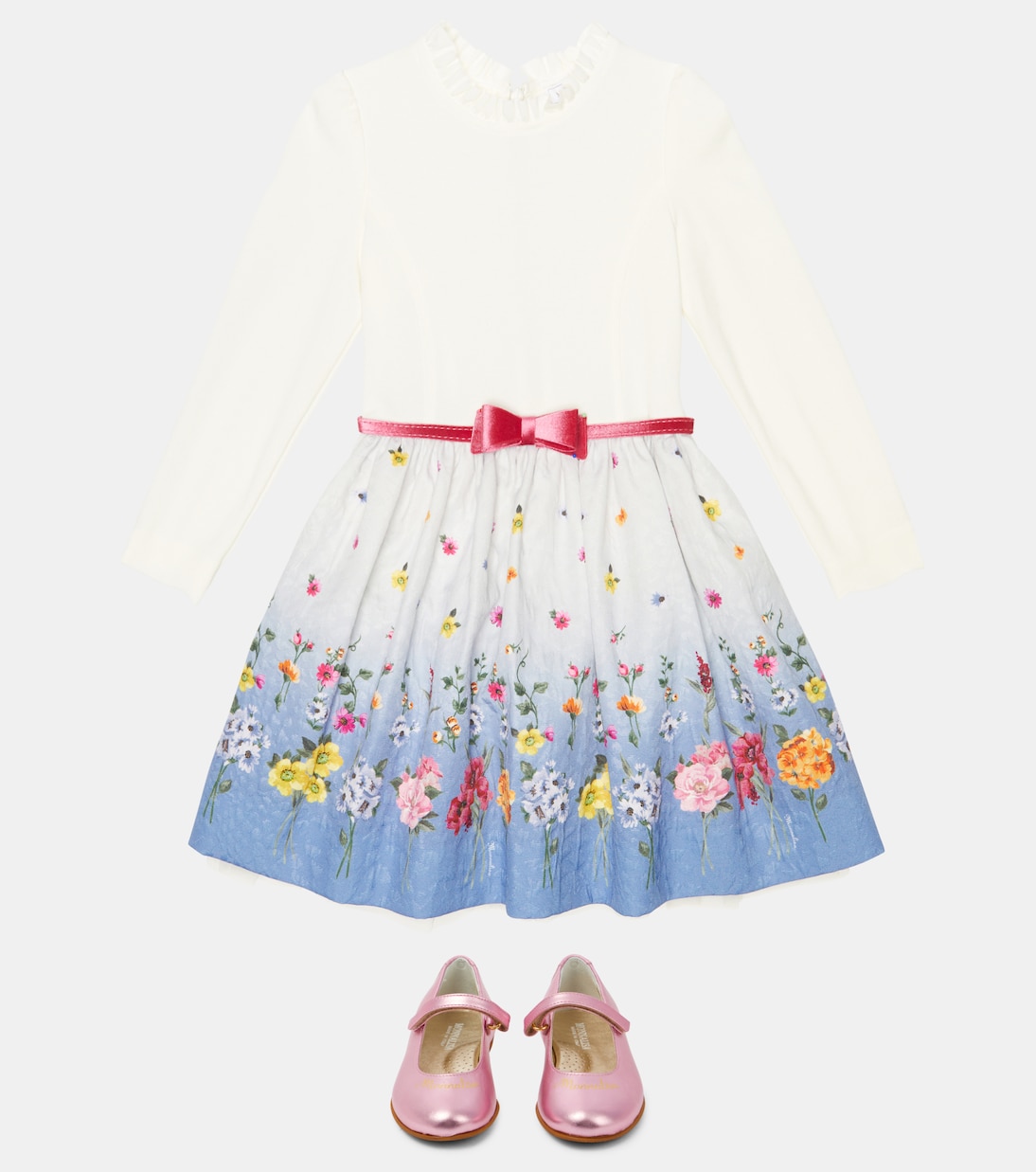 Robe en brocart à fleurs | Monnalisa