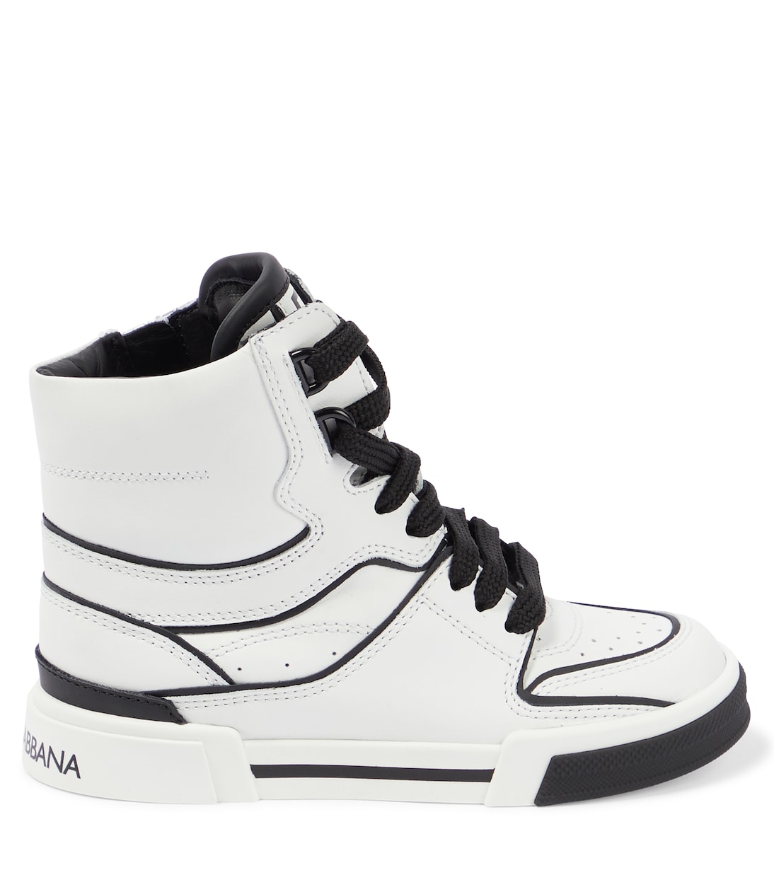 Leather high-top sneakers | Dolce&Gabbana Kids