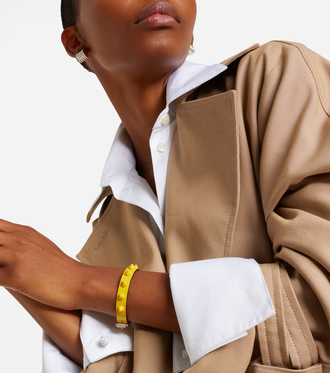 Loubilink embellished leather bracelet | Christian Louboutin