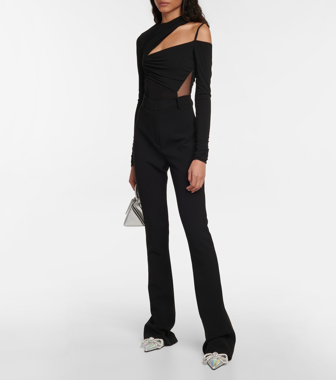 Asymmetrischer Body aus Tüll | Nensi Dojaka