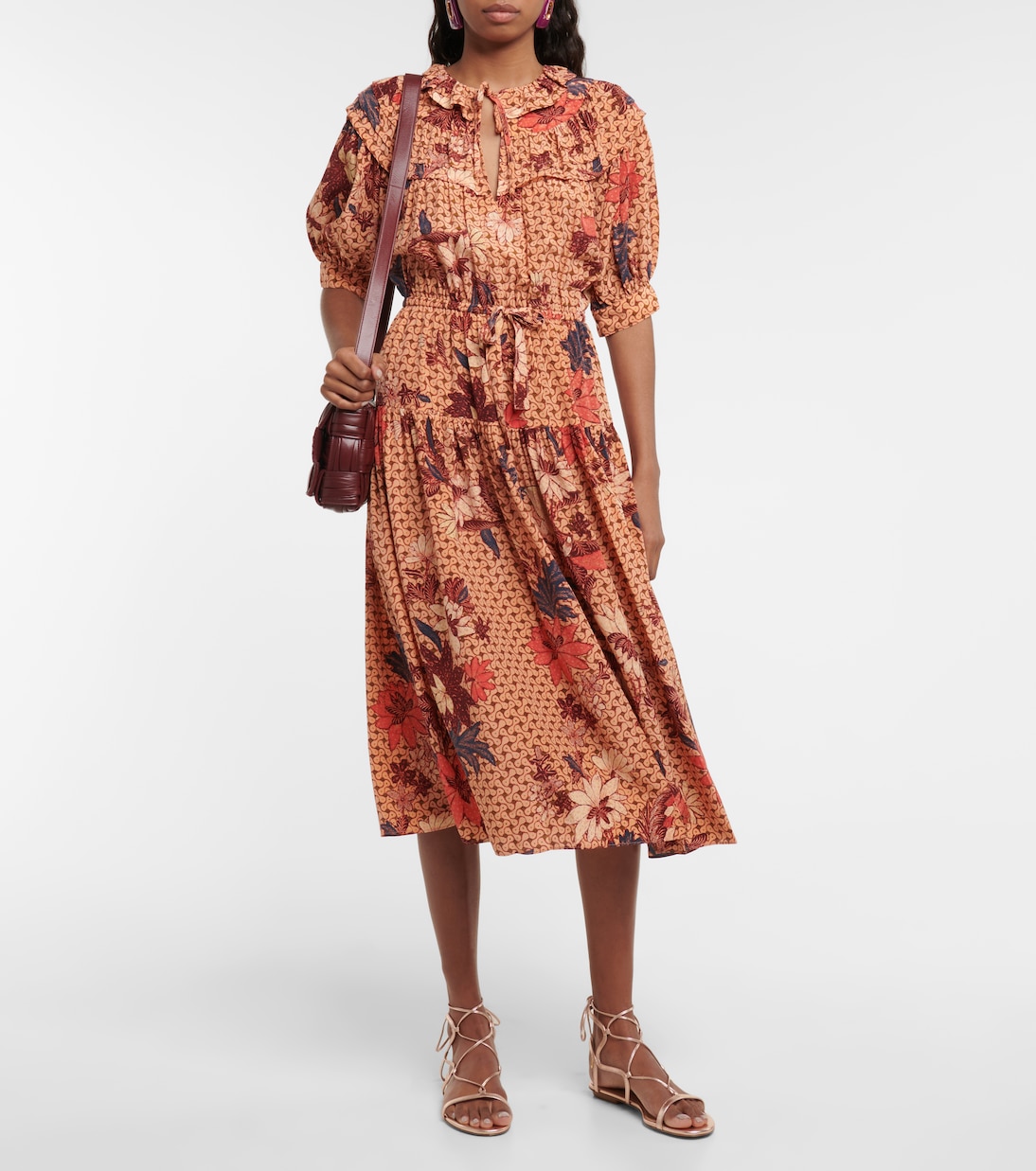 Adette printed silk crêpe de chine midi dress | Ulla Johnson