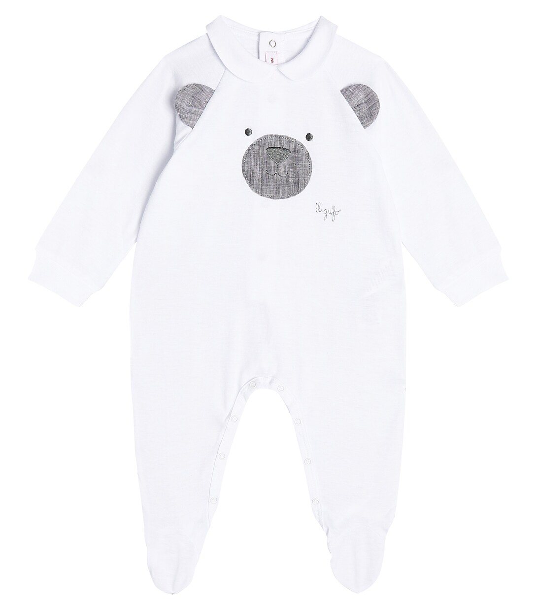 Baby printed cotton playsuit | Il Gufo