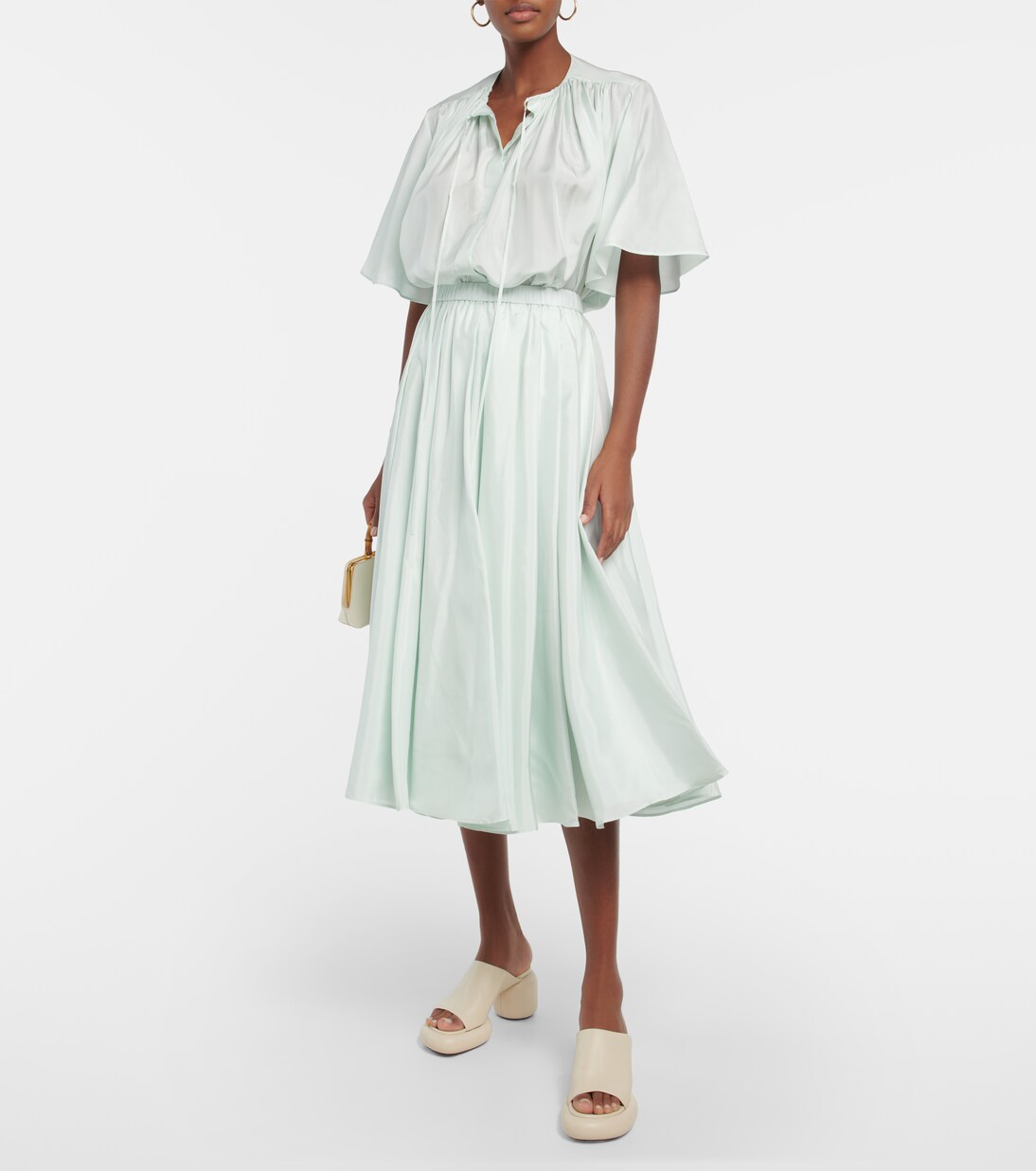 Smithfield silk midi skirt | Joseph