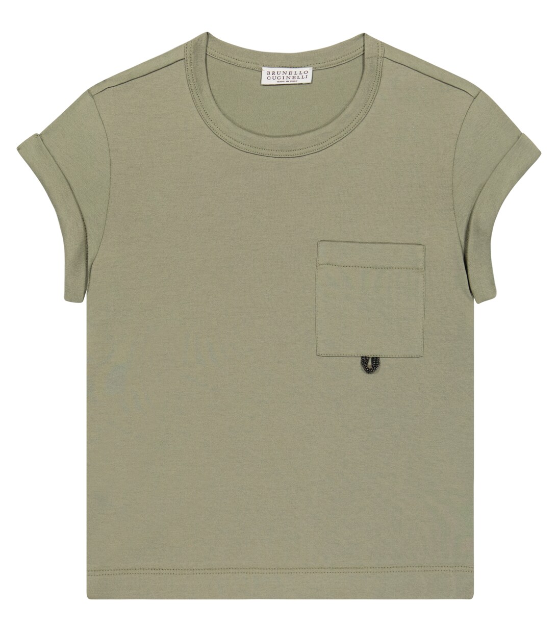 Embellished cotton jersey T-shirt | Brunello Cucinelli Kids