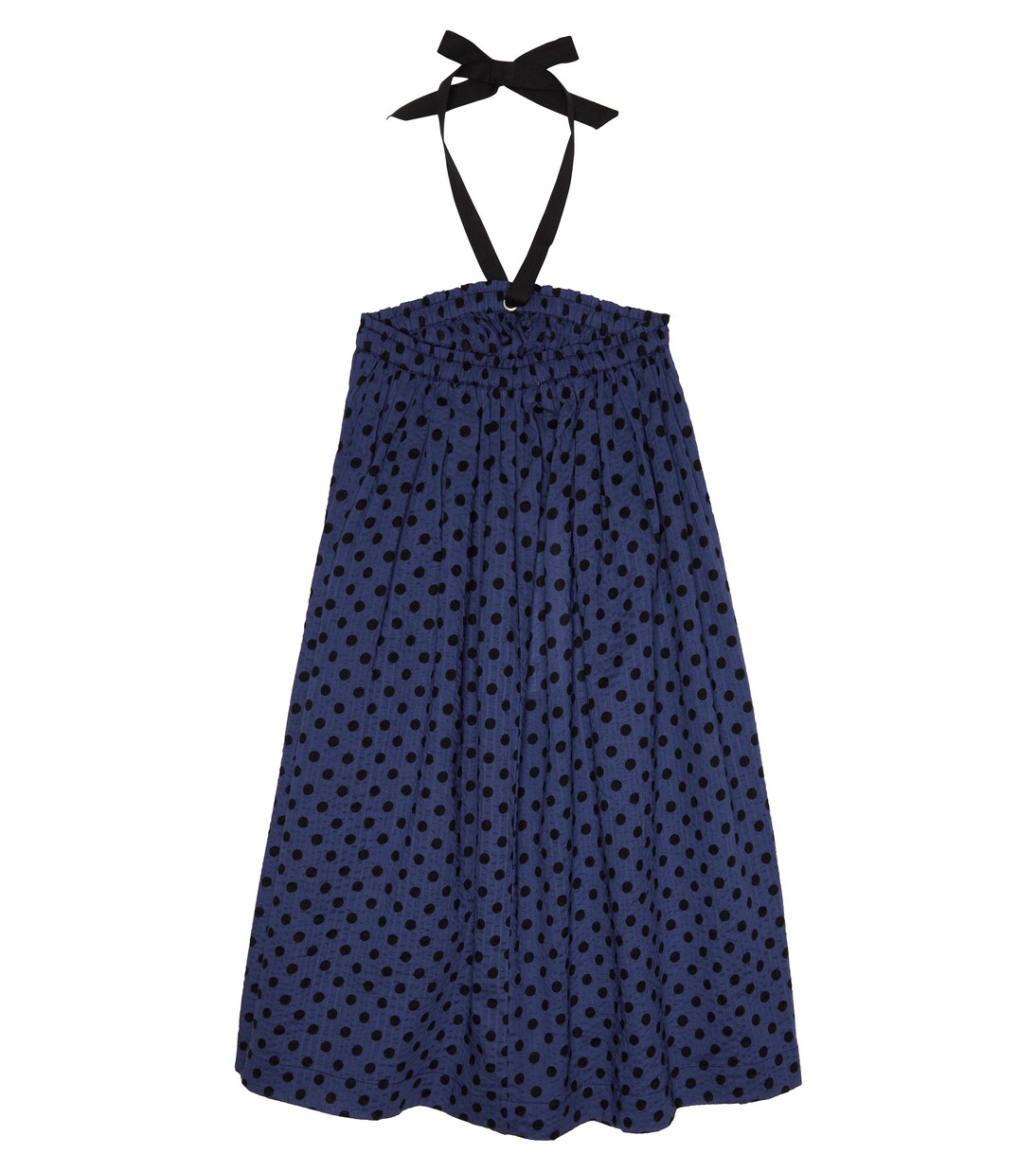 Agave polka dot cotton minidress | Caramel