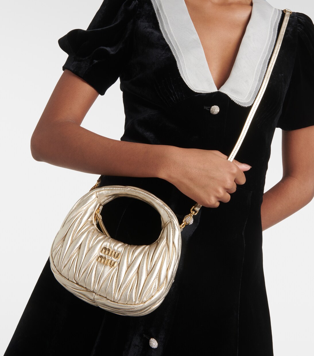 Wander Mini matelassé leather shoulder bag | Miu Miu