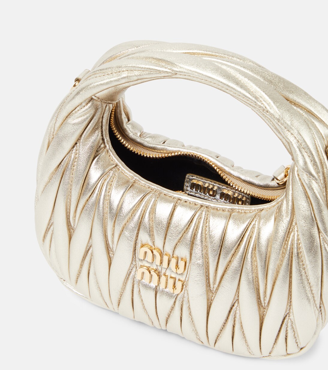 Wander Mini matelassé leather shoulder bag | Miu Miu