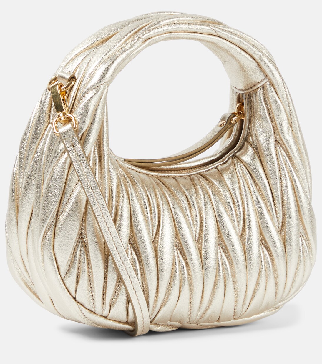 Wander Mini matelassé leather shoulder bag | Miu Miu