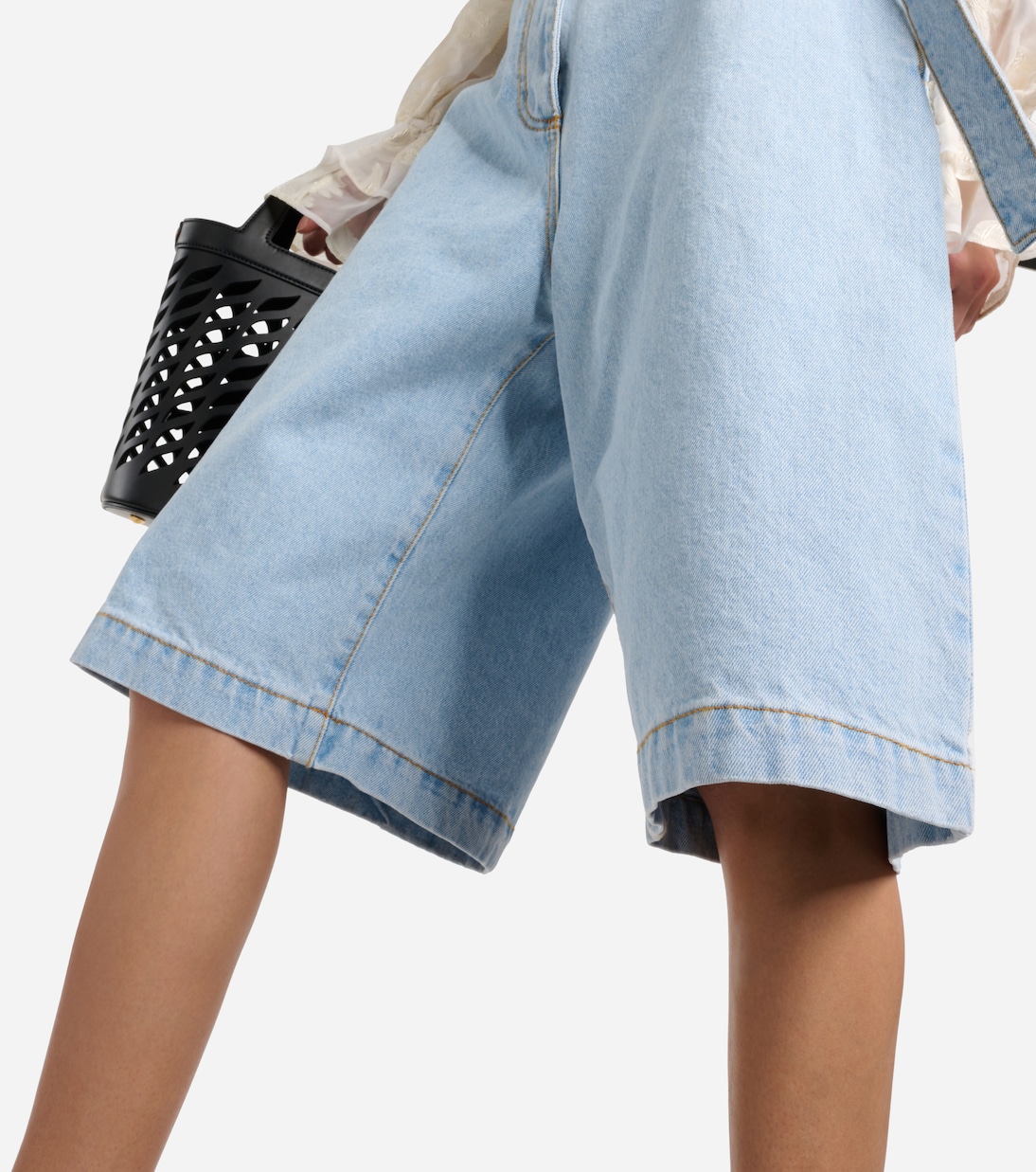 Embroidered denim shorts  | Etro