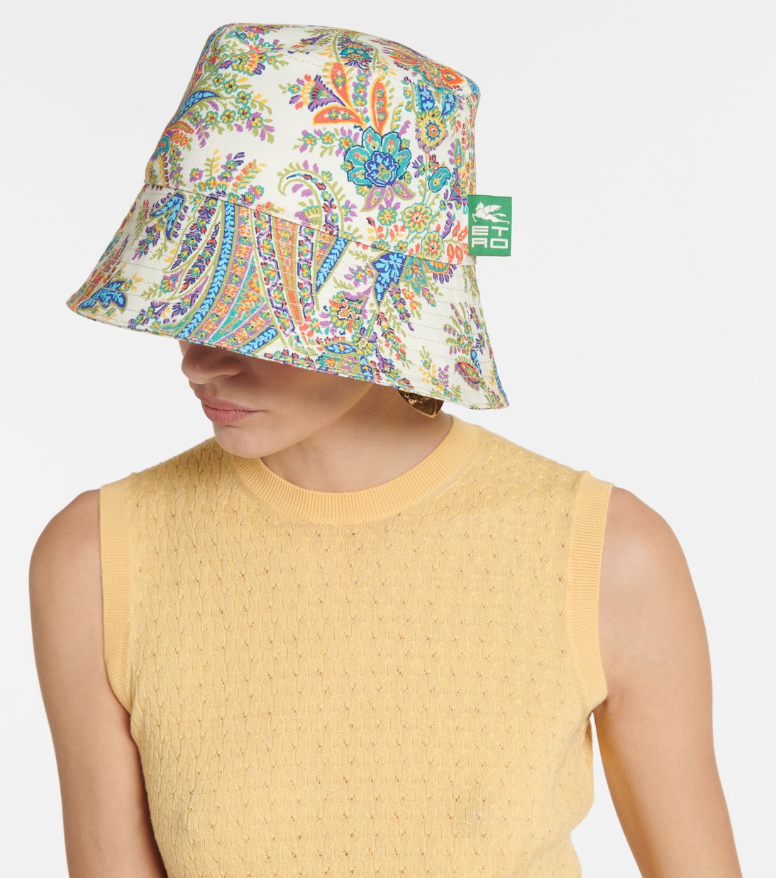 Printed cotton bucket hat | Etro
