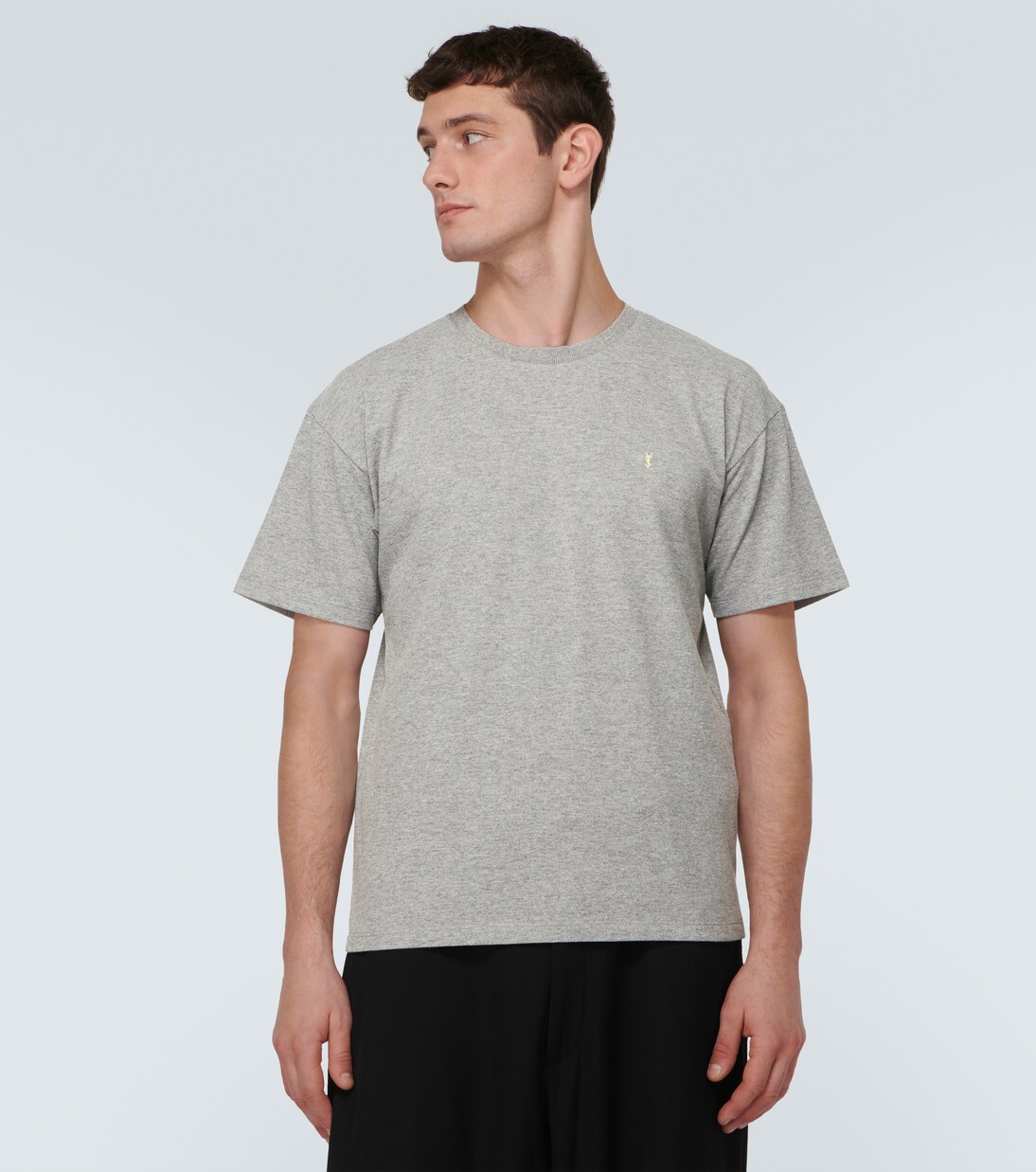Cassandre cotton-blend piqué T-shirt | Saint Laurent