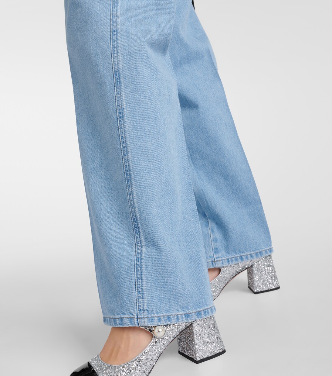 Low-Rise Wide-Leg Jeans | Miu Miu