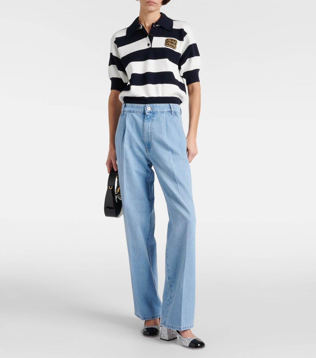 Low-Rise Wide-Leg Jeans | Miu Miu