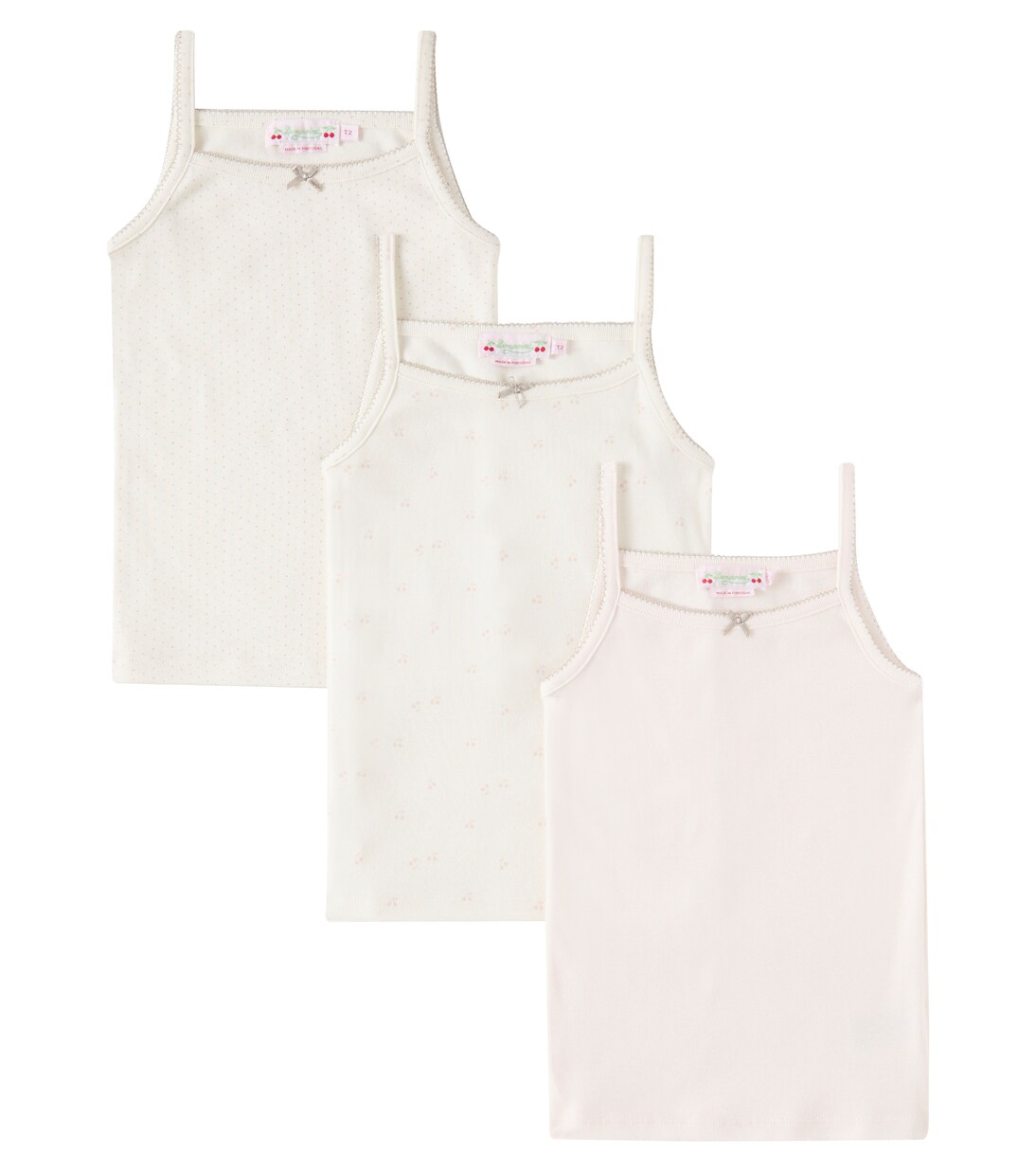 Anice set of 3 cotton tank tops | Bonpoint