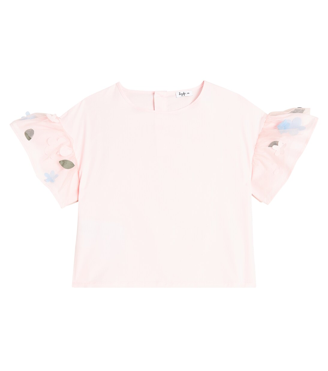 Ruffled cotton-blend top | Il Gufo