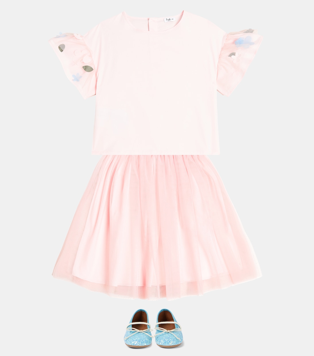 Ruffled cotton-blend top | Il Gufo