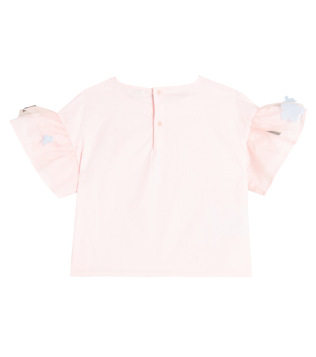 Ruffled cotton-blend top | Il Gufo