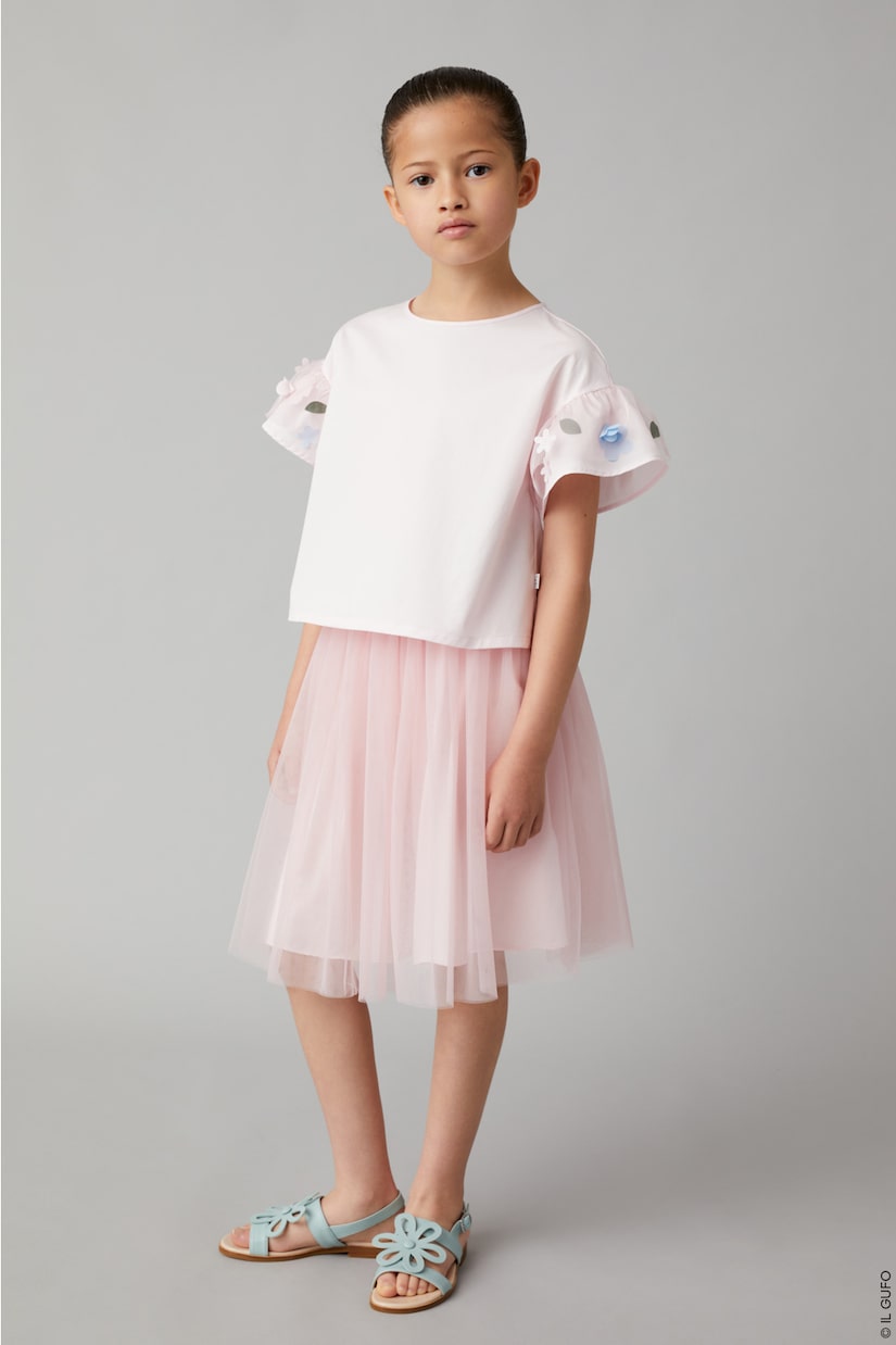 Ruffled cotton-blend top | Il Gufo