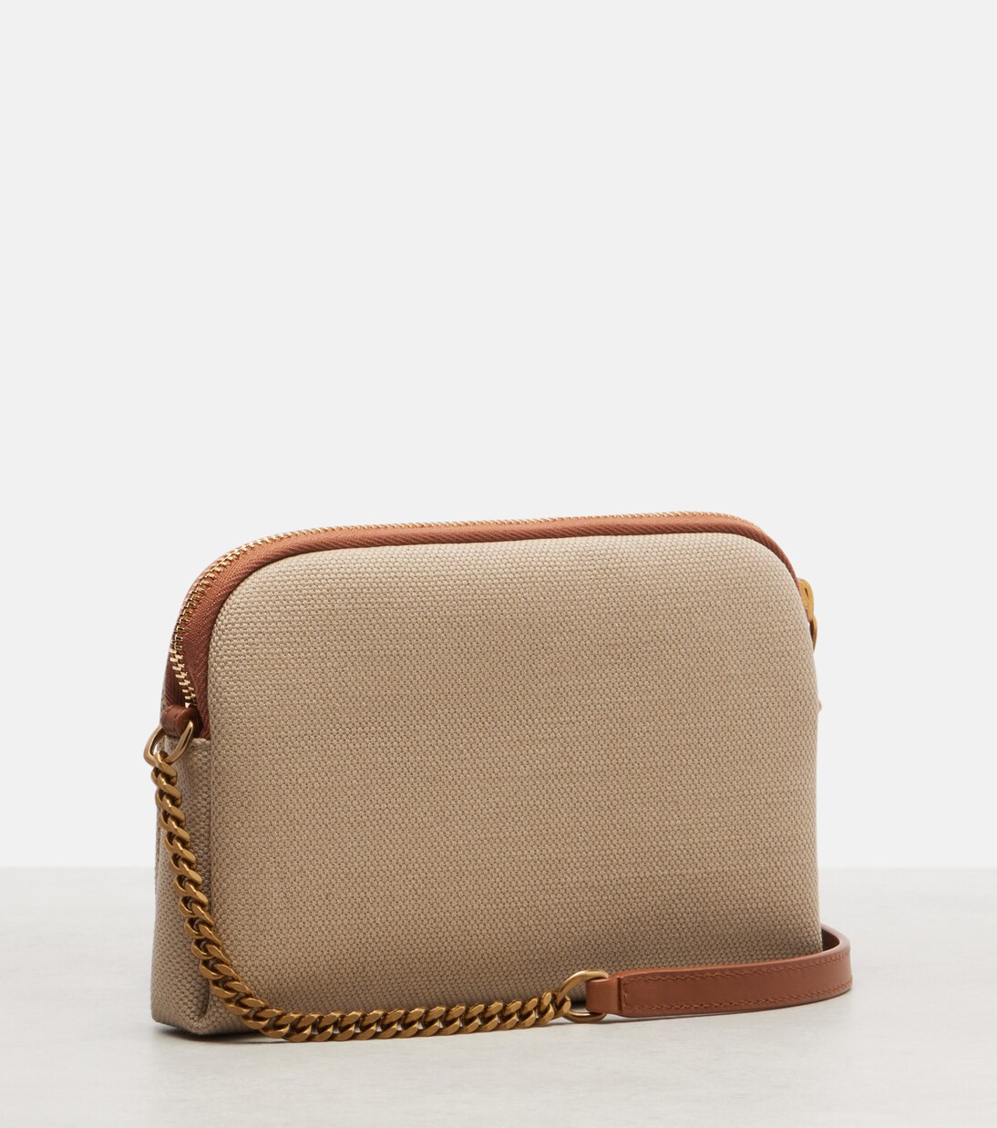 Gaby leather-trimmed canvas crossbody bag | Saint Laurent
