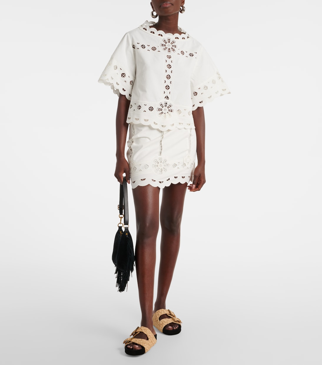 Besticktes Cropped-Top Parissa aus Baumwolle | Isabel Marant