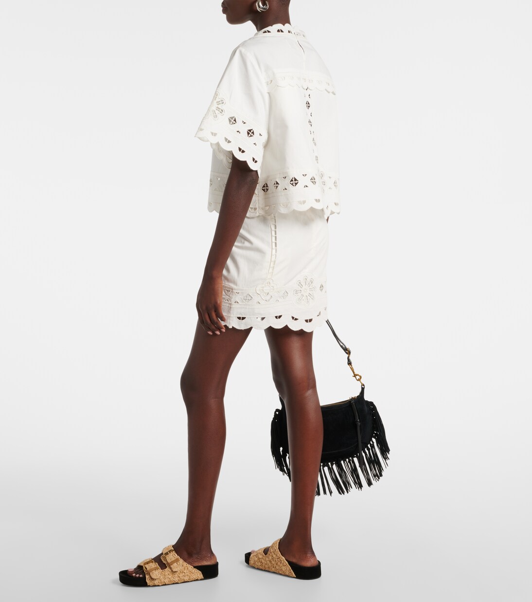 Besticktes Cropped-Top Parissa aus Baumwolle | Isabel Marant