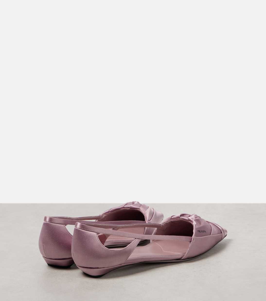 Cutout satin ballet flats | Prada